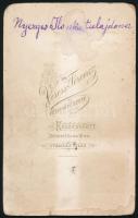 cca 1880-1889 Azonosításra váró férfi díszmagyarban (Haller Károly?), karddal. Vintage keményhátú fo...