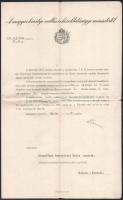1941 Hóman Bálint vallás- és közoktatásügyi miniszter aláírása kinevezési okmányon