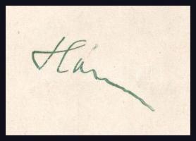 1941 Hóman Bálint vallás- és közoktatásügyi miniszter aláírása kinevezési okmányon