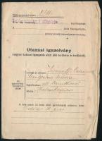 1944 október 4. Utazási igazolvány magyar katonai igazgatás alatt álló területre és területről Nagysallóra