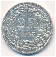 Svájc 1945B 2Fr Ag T:2- Switzerland 1945B 2 Francs Ag C:VF Krause KM#21