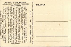 Portugáliai Erzsébet Szent Ferenc III. rendjéből. Unghváry Sándor festménye a Budapest-Pasaréti Fere...