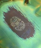 Zsolnay teknős, eozin mázas, hibátlan, jelzett, h:14,5 cm