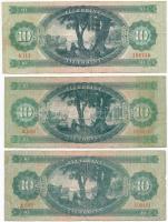 1962-1975. 10Ft (3xklf) + 1975-1980. 20Ft (2xklf) T:III,III- köztük: kis anyaghiány, foltok, firka