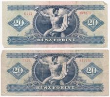 1962-1975. 10Ft (3xklf) + 1975-1980. 20Ft (2xklf) T:III,III- köztük: kis anyaghiány, foltok, firka
