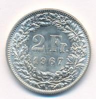 Svájc 1967B 2Fr Ag T:1,1- Switzerland 1967B 2 Francs Ag C:UNC,AU Krause KM#21