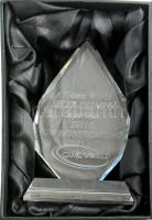 2011. A Game World Siker Olimpia nyertese 2011/1. GW Montecassino - Game World üveg díj eredeti tokban (50x80x131mm) T:1 ujjlenyomatok