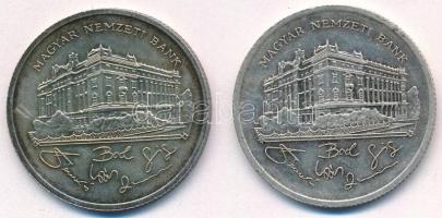 1992. 200Ft Ag "MNB" (2x) T:1-,2 patina Adamo F13