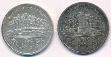 1992. 200Ft Ag "MNB" (2x) T:1-,2 patina Adamo F13