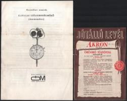 cca 1980 3 használati utasítás: vérnyomásmérő óra, kanalas szélmérő, örökíró töltőtoll