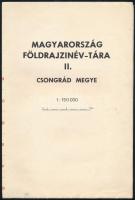 1979 Magyarország földrajzi név tára Csongrad megye. 63x58 cm
