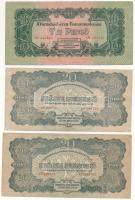 1944. 5-10-20P "A Vörös Hadsereg Parancsnoksága" (6db,3xklf) T:III köztük: anyaghiány, fol...