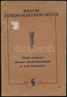 cca 1930 Magyar Siemens-Schuckert művek biztosítékok reklám katalógus 20p.