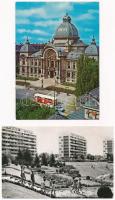 17 db MODERN román város képeslap / 17 modern Romanian town-view postcards