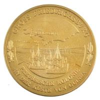 Németország 1991. "Preussen 1991 / Gross Friedrichsburg" aranyozott Cu-Ni emlékérem (40mm)...