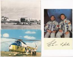 10 db MODERN repülős és űrhajós motívum képeslap / 10 modern motive postcards: aircrafts and spaceship