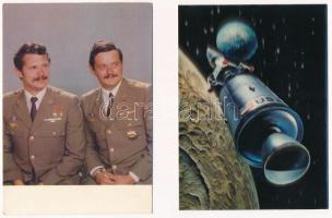 10 db MODERN repülős és űrhajós motívum képeslap / 10 modern motive postcards: aircrafts and spacesh...