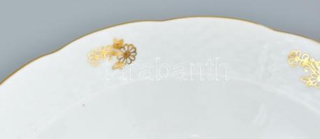 Thun Natalie kompótos készlet, kosárfonásos nyomott mintával, virágmotívumos aranyozással, jelzett, ...