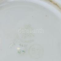 Thun Natalie kompótos készlet, kosárfonásos nyomott mintával, virágmotívumos aranyozással, jelzett, ...