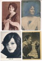 9 db főleg MODERN képeslap színészekkel (egy Blaha Lujza) / 9 mostly modern postcards with actors and actresses