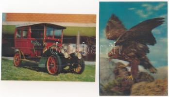 4 db MODERN 3D dimenziós motívum képeslap / 4 modern dimensional (3D) motive postcards