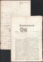 cca 1800-1900 Vegyes iratok, borítékok, levelezőlapok, okiratok, stb