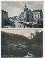 9 db RÉGI történelmi magyar város képeslap vegyes minőségben / 9 pre-1945 historical Hungarian town-view postcards in mixed quality