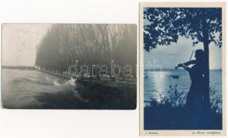 Balaton - 4 db régi képeslap