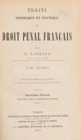 René Garraud: Traité Théorique et Pratique du Droit Pénal Francais. I-V. köt. Deuxiéme Édition. Pari...