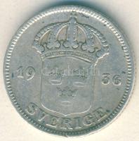 Svédország 1936. 50ö Ag "variáns" rövid 6-os T:3 kis ph