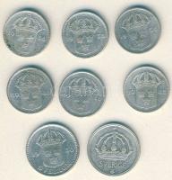 Svédország 1934-1941. 10ö Ag 6klf db + 1930 , 1950 25ö Ag 2klf T:3+,3