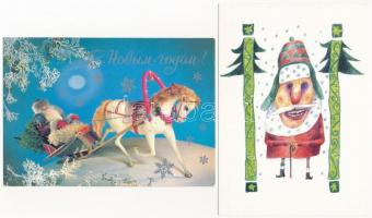 21 db MODERN Mikulás képeslap / 21 modern Saint Nicholas postcards