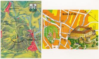 15 db MODERN térképes motívum képeslap / 15 modern map motive postcards