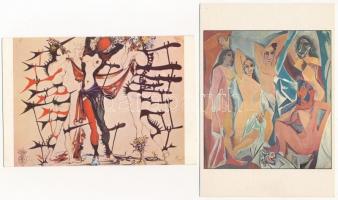 11 db MODERN művész képeslap / 11 modern art postcards (Picasso, Dali...)