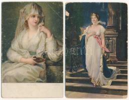 4 db RÉGI Stengel litho képeslap / 4 pre-1945 Stengel litho postcards