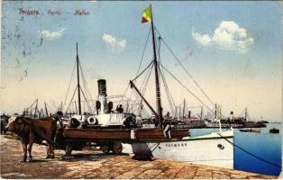 1915 Trieste, Trst; Porto / Hafen / port, SS Primero steamship (Rb)