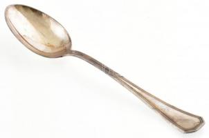 Ezüst(Ag) kanál, kés, villa, jelzett, h: 18, 15 cm, bruttó: 110,7 g