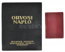 cca 1940 Orvosi Napló - Richter Gedeon Vegyészeti Gyár R.T. Budapest / Orvosi Zsebkönyv