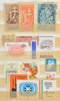 Levélzáróbélyeg gyűjtemény, benne kb. 110 db bélyeg, 10 lapos kis berakóban