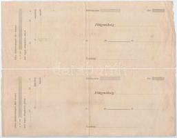 Győr 1897-1902. "Bécsi Biztosító Társaság" váltó, egyik bélyegzéssel (2x) T:III