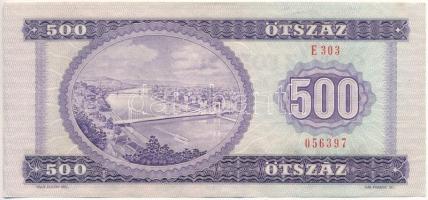1975. 500Ft "E 303 056397" T:II,II- vízszintes irányban nyomdai papírránc, apró sarokhiány...