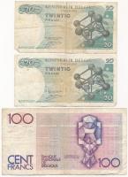 Belgium 1964. 20Fr (2x) + 1982-1994. 100Fr T:III
Belgium 1964. 20 Francs (2x) + 1982-1994. 100 Fran...