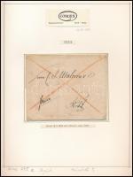 1833 Franco levél kiállítás lapon COMORN - Pest