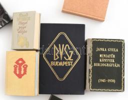 Kb. 60 db vegyes témájú minikönyv, közte 8 db számozott példány