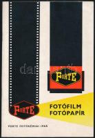 cca 1970 Forte fotófilm és fotópapír katalógus, 39 p.,
