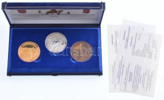 Lebó Ferenc (1960-) 1996. "A Honfoglalás emlékére 896-1896 / Vérszerződés" jelzett Ag, ara...