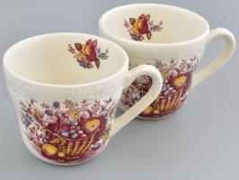 3 személyes angol teáskészlet, jelzett, apró lepattanásokkal