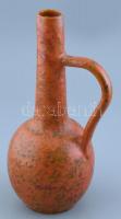 Retró Tófej váza, színes mázakkal festett kerámia, jelzés nélkül, hibátlan m:30cm