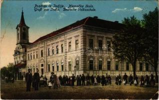 1914 India, Indija; Njemacka skola / Deutsche Volksschule / Német népiskola, gyerekek / German school, children (EB)