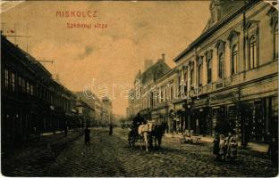 1909 Miskolc, Széchenyi utca, Takarékpénztár, Berliner üzlete. W.L. 1082. (EK)